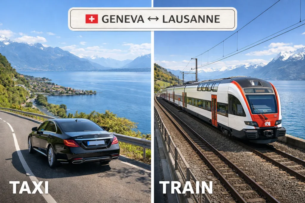 Taxi vs Train Genève-Lausanne : quel est le meilleur choix ?